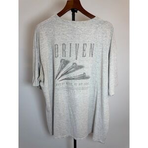 Vintage H.L. Miller Driven Not By Nails By His Love Christian T-Shirt XXL Gray